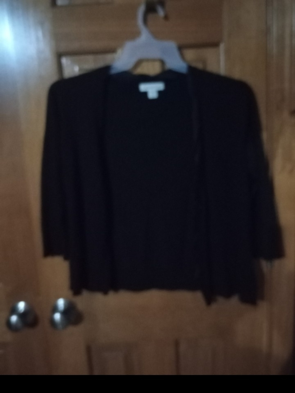 Coldwater Creek Black Open-Front Women's Cardigan